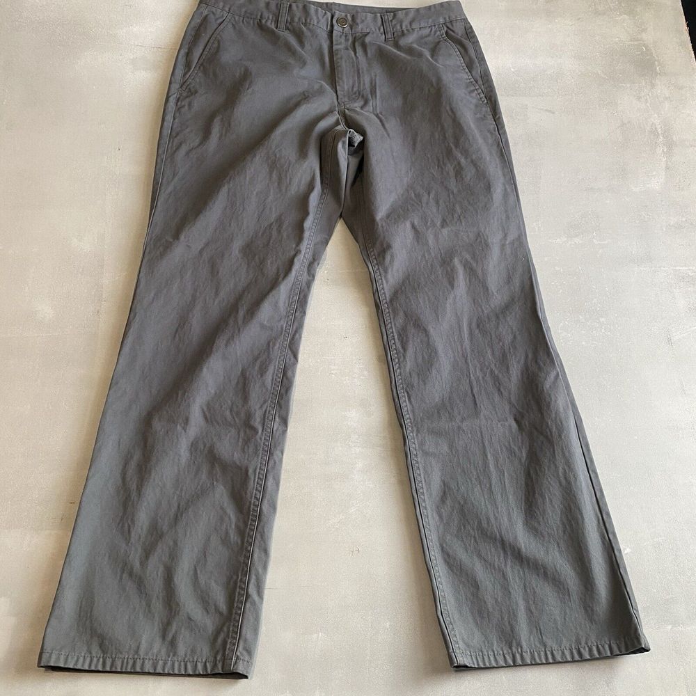 Bonobos Pants Mens 36 x 34 (36 x‎ 32 Actual) Gray Chino Straight Leg